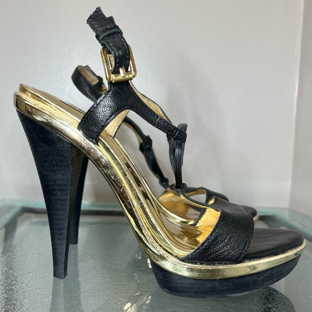 Michael Kors black and gold heels